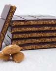 Tablette Fourrée  Noir 75 % "Praliné à l'ancienne" Amandes intense